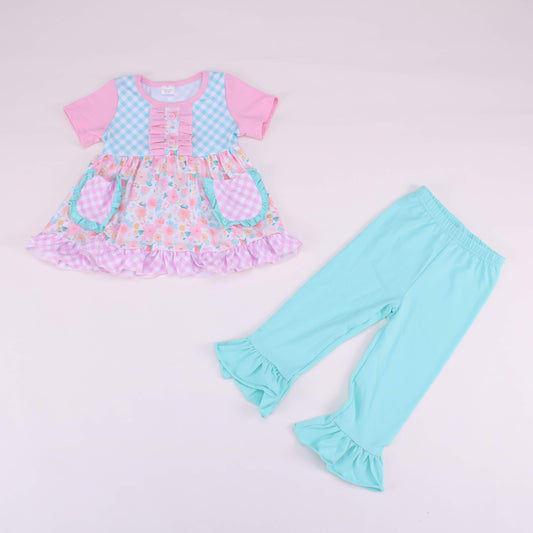Pink and Blue Pastel Two Pocket Outfit