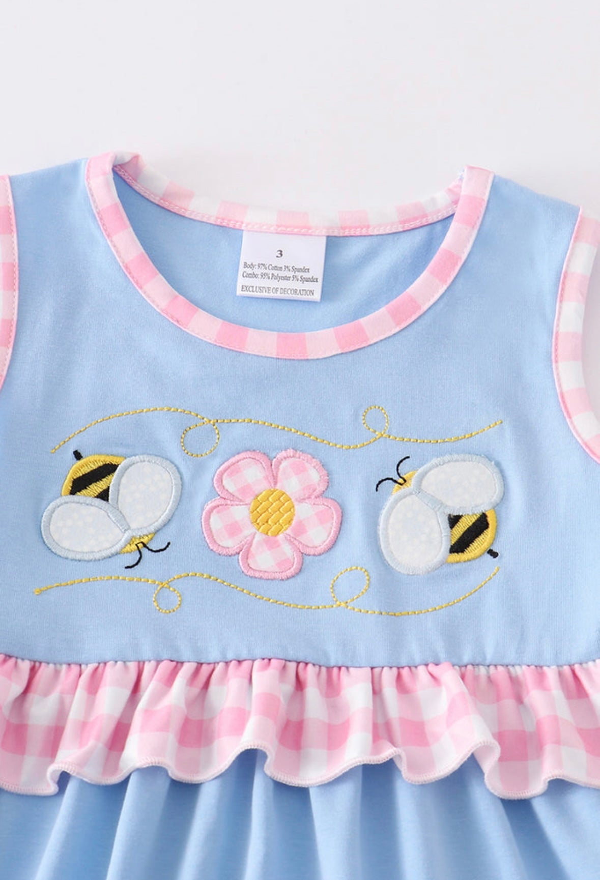 Two Pocket Bee and Flower Outfit