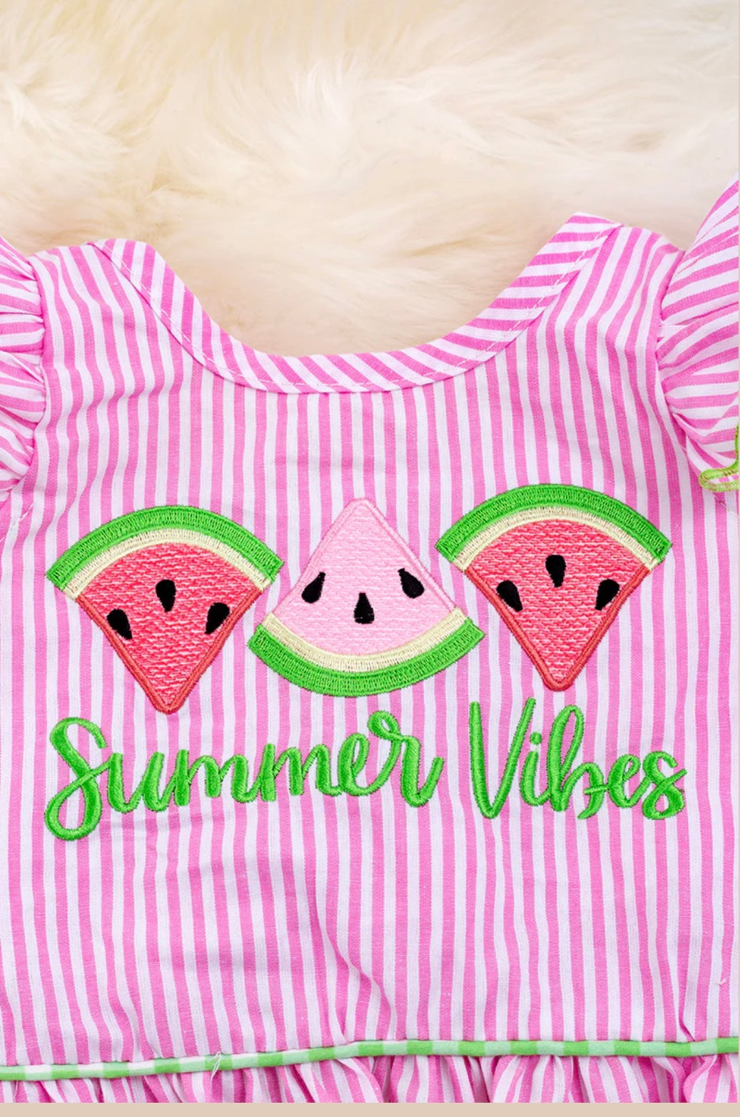 Summer Vibes Watermelon Bloomer Outfit