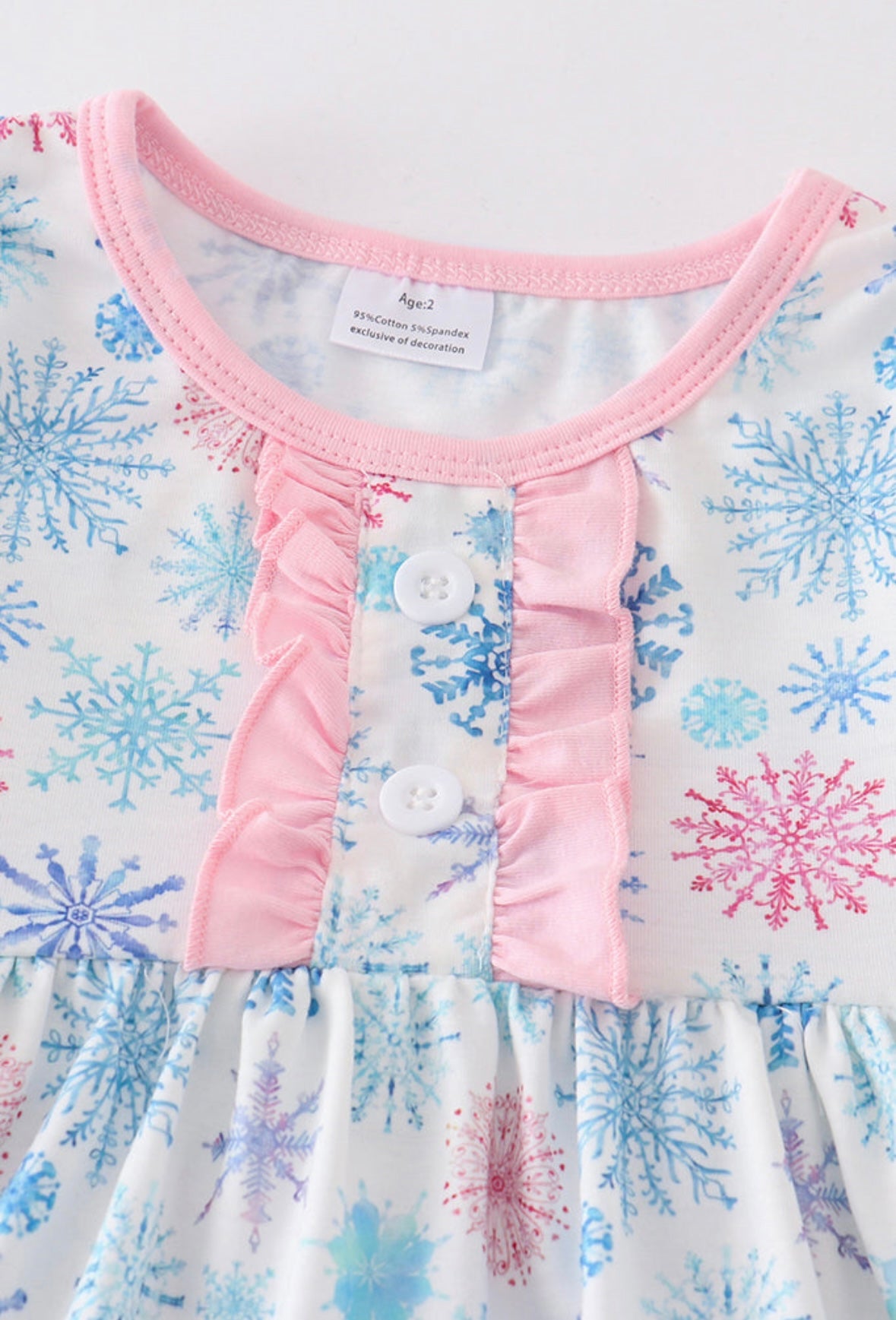 Baby Blue and Perfect Pink Snowflake Outfit