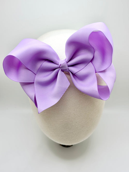 Lilac Large Clip Bow