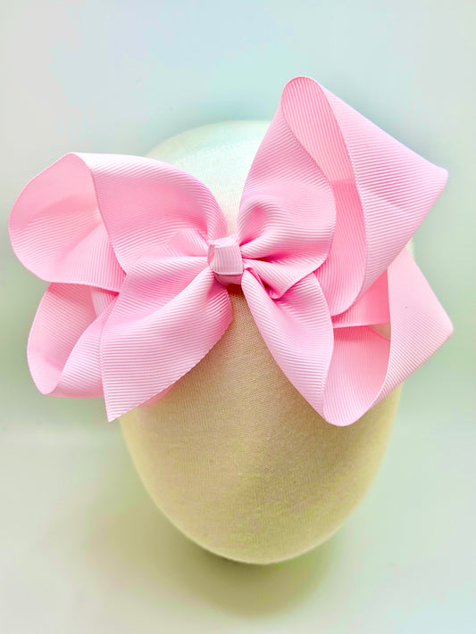 Light Pink Large Clip Bow