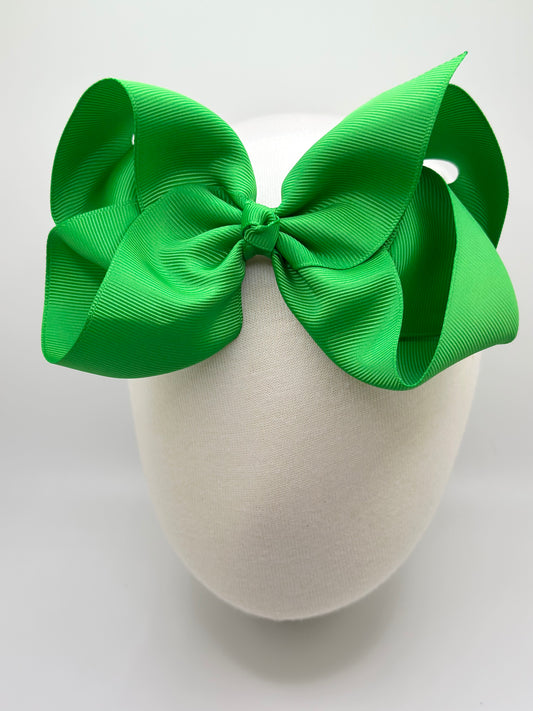 Green Large Clip Bow
