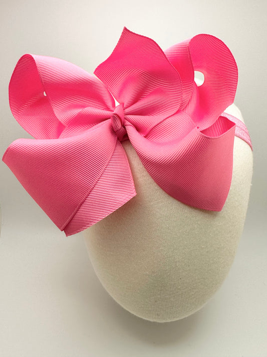 Medium Pink Headband Bow