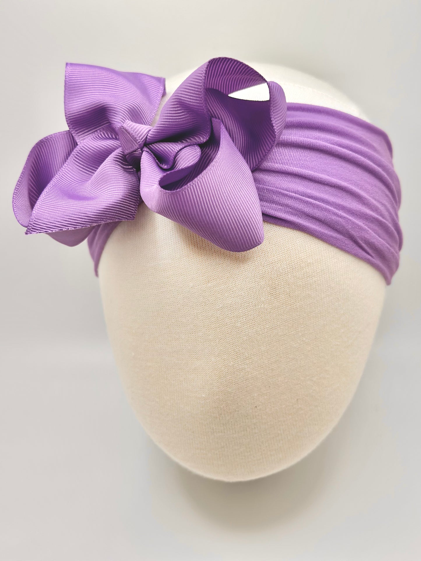 Purple Wide Headband Bow