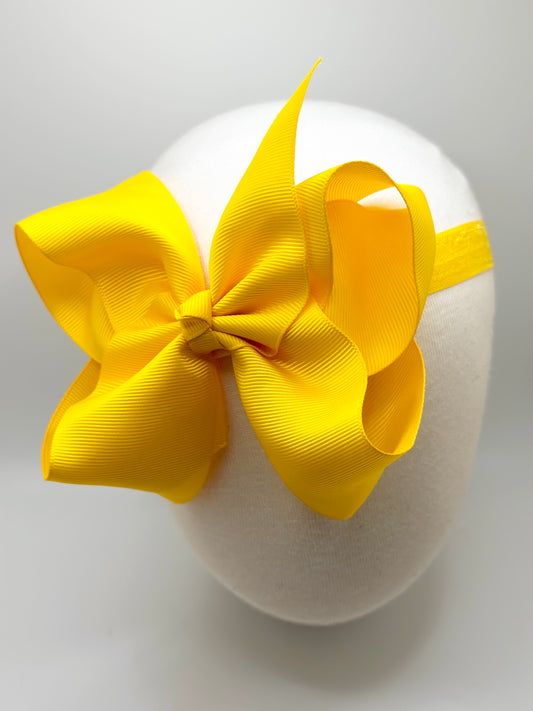 Golden Yellow Headband Bow