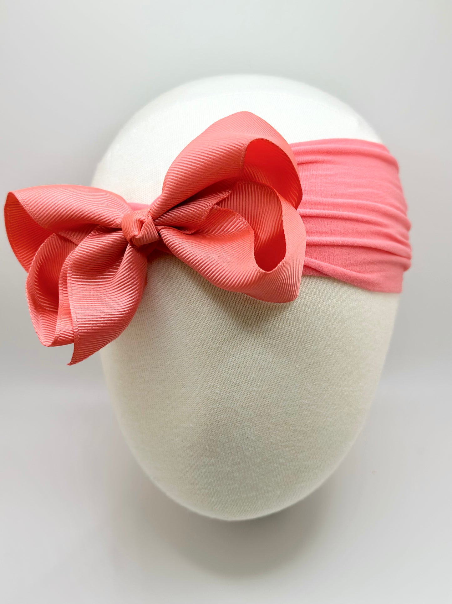 Coral Wide Headband Bow