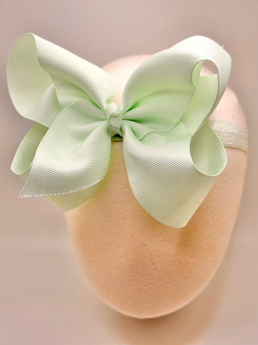 Light Mint Green Headband Bow