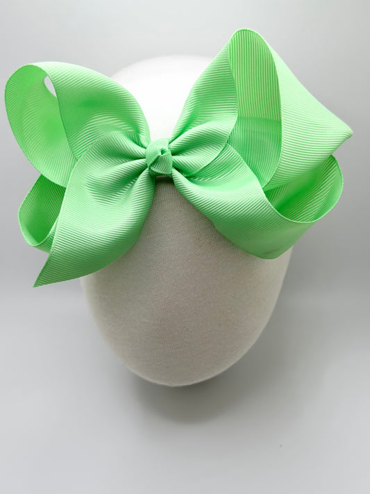 Mint Green Large Clip Bow