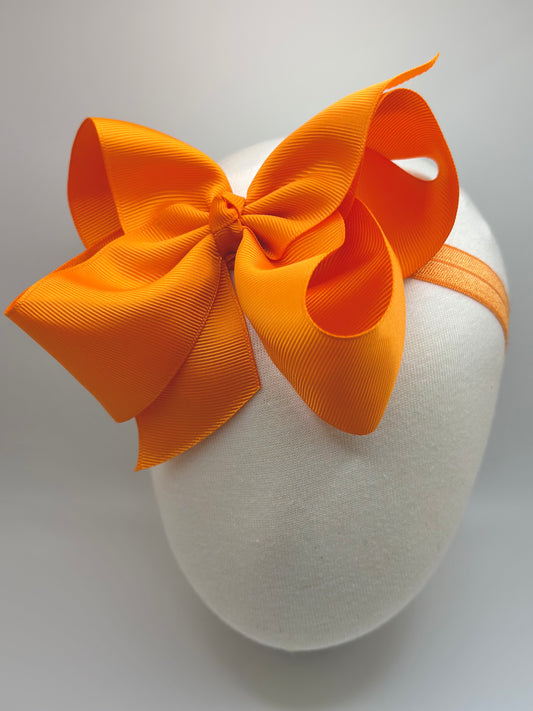 Orange Headband Bow