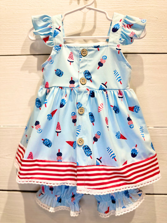 Red White and Blue Popsicle Outfit