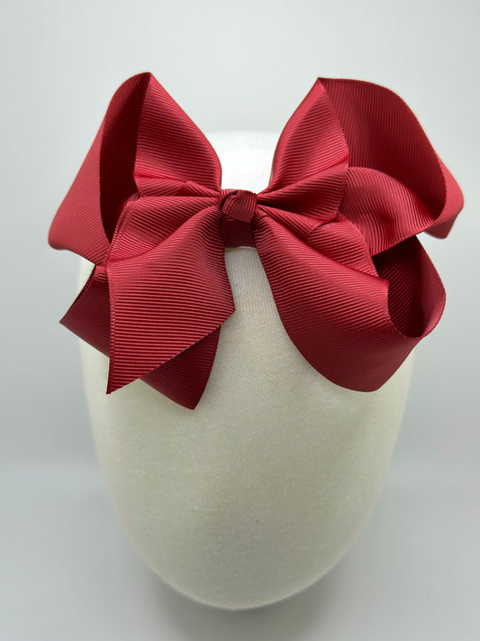 Maroon Large Clip Bow