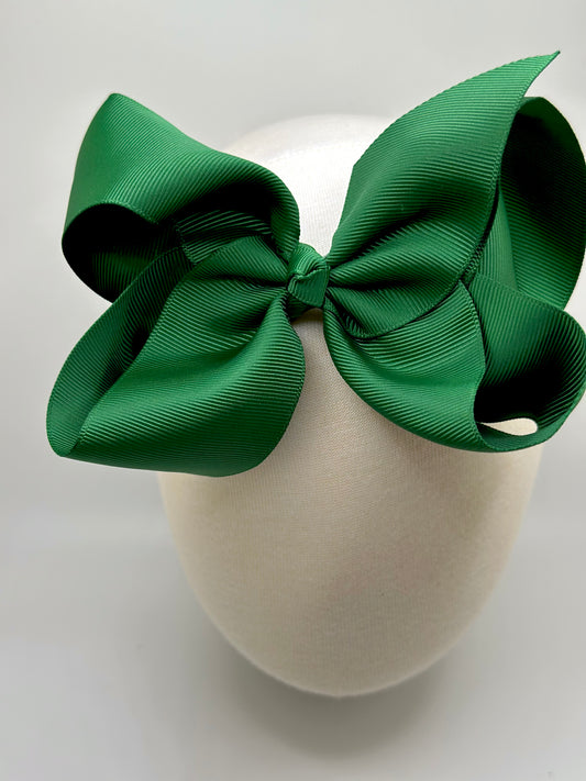 Emerald Green Large Clip Bow