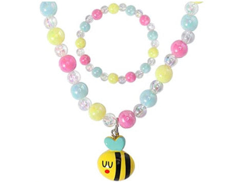Necklace and Bracelet  Bumble Bee Set