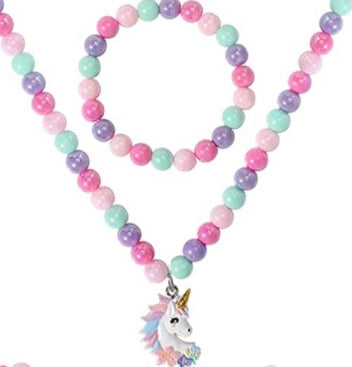Necklace and Bracelet Pretty Unicorn Set