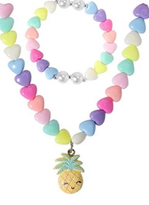 Necklace and Bracelet Pineapple Set