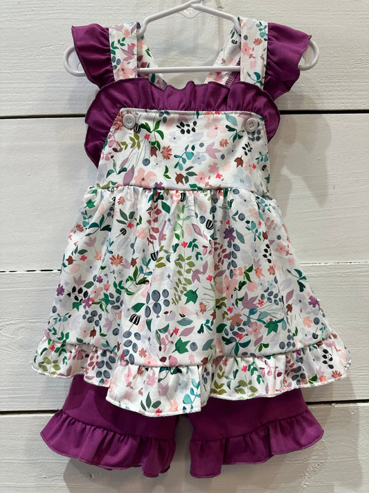 Purple Trim Flower Outfit