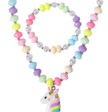 Necklace and Bracelet Unicorn Set