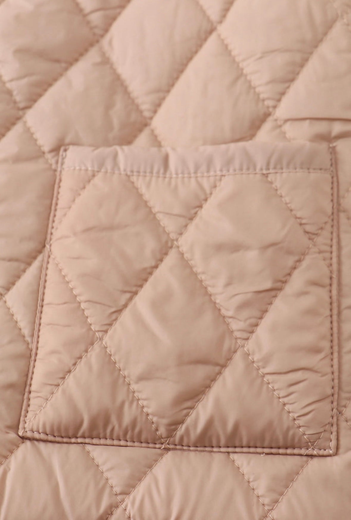 Beige Quilted Coat