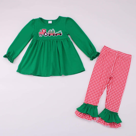 Girls Christmas Sibling Outfit