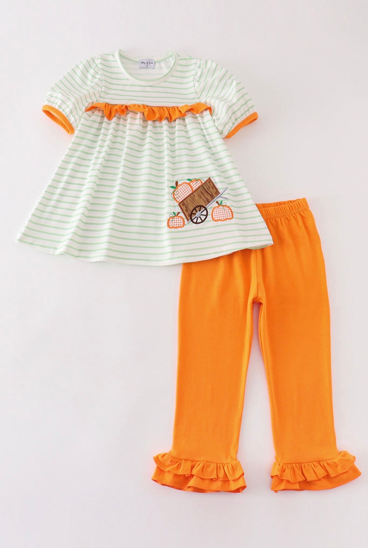 Green and Orange Pumpkin Wagon Outfit