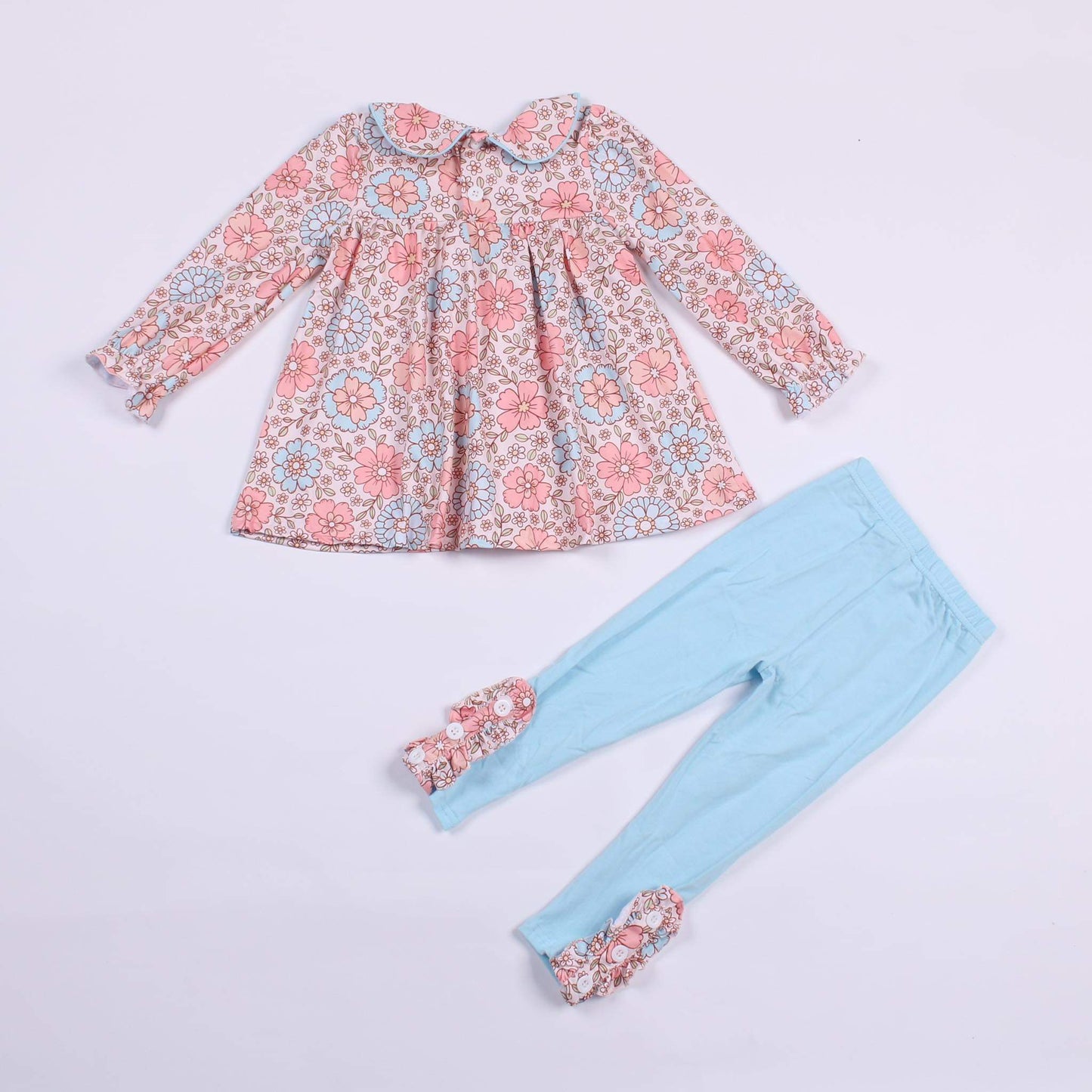 Retro Flower Collar Outfit