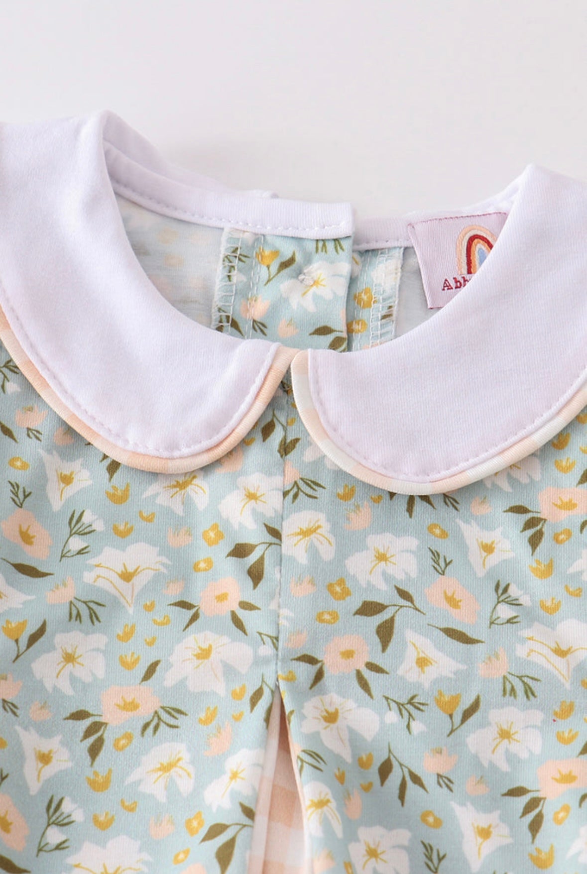 Sage and Apricot Box Pleated Bloomer Outfit