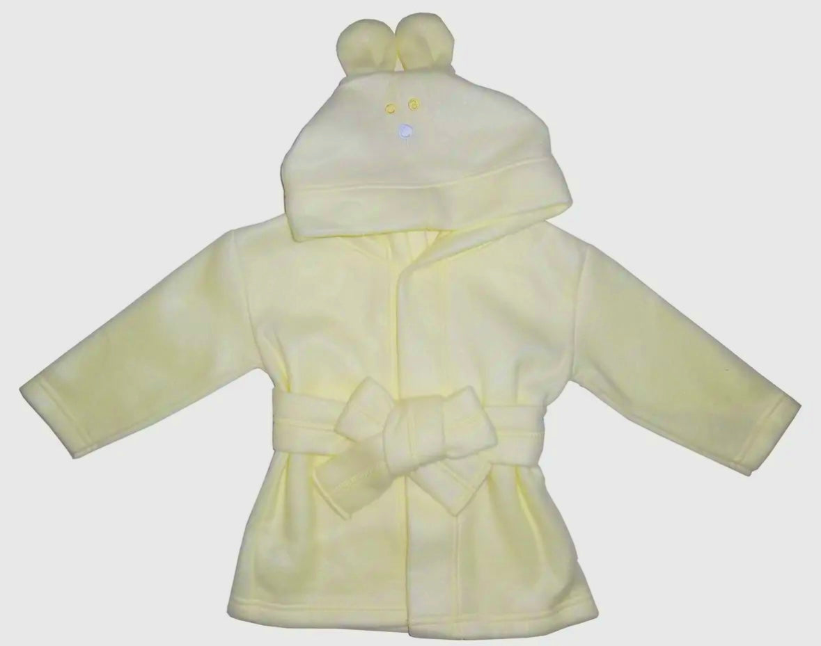 Yellow Unisex Hooded Robe