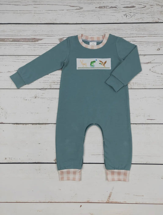 Boys Deer Fish Duck Romper