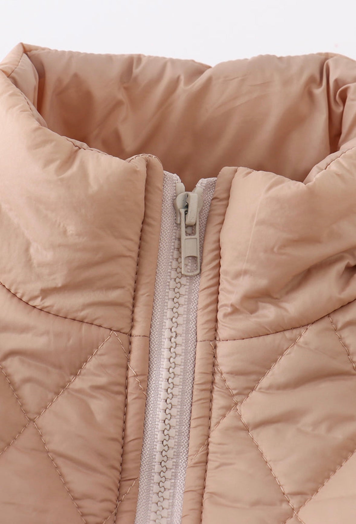 Beige Quilted Coat