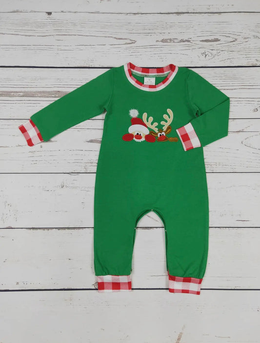 Boys Santa and Rudolph Romper