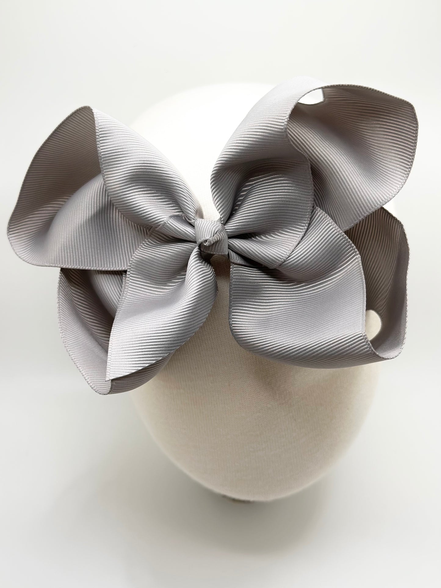 Medium Gray Large Clip Bow