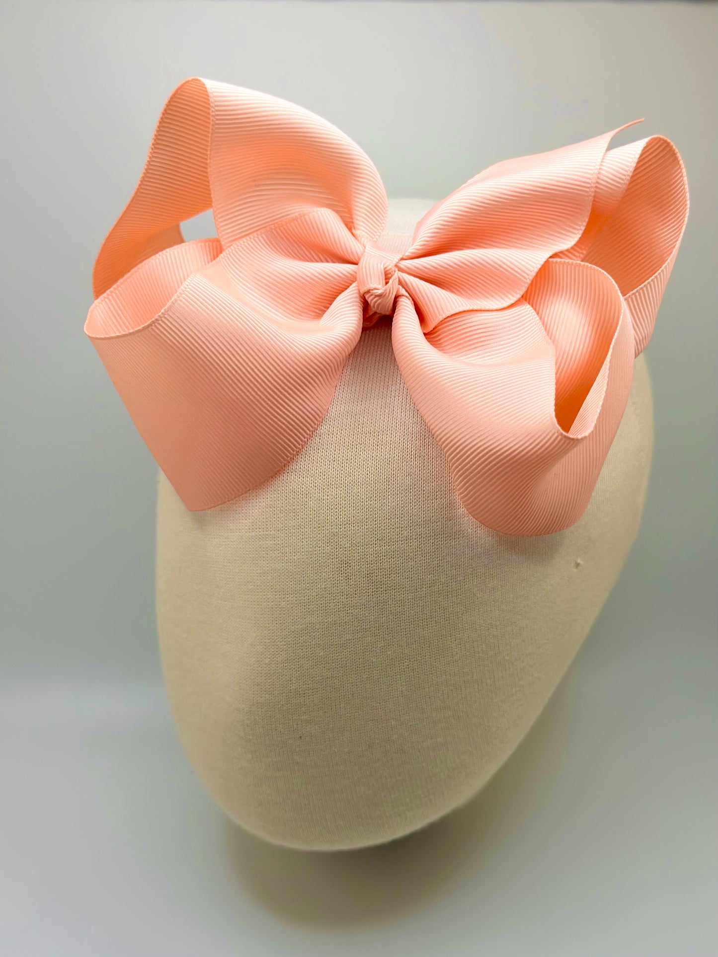 Peach Large Clip Bow