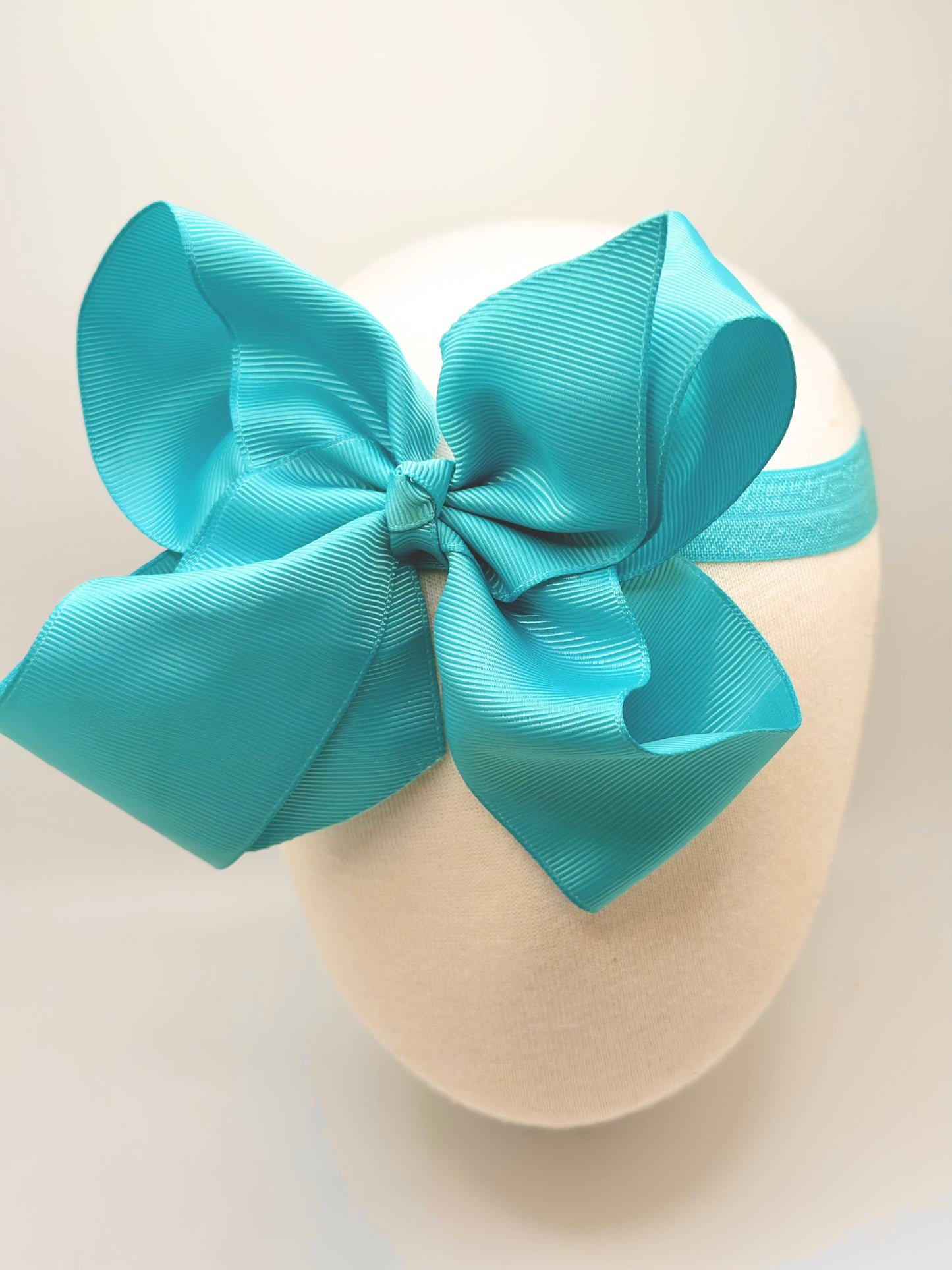 Caribbean Blue Headband Bow