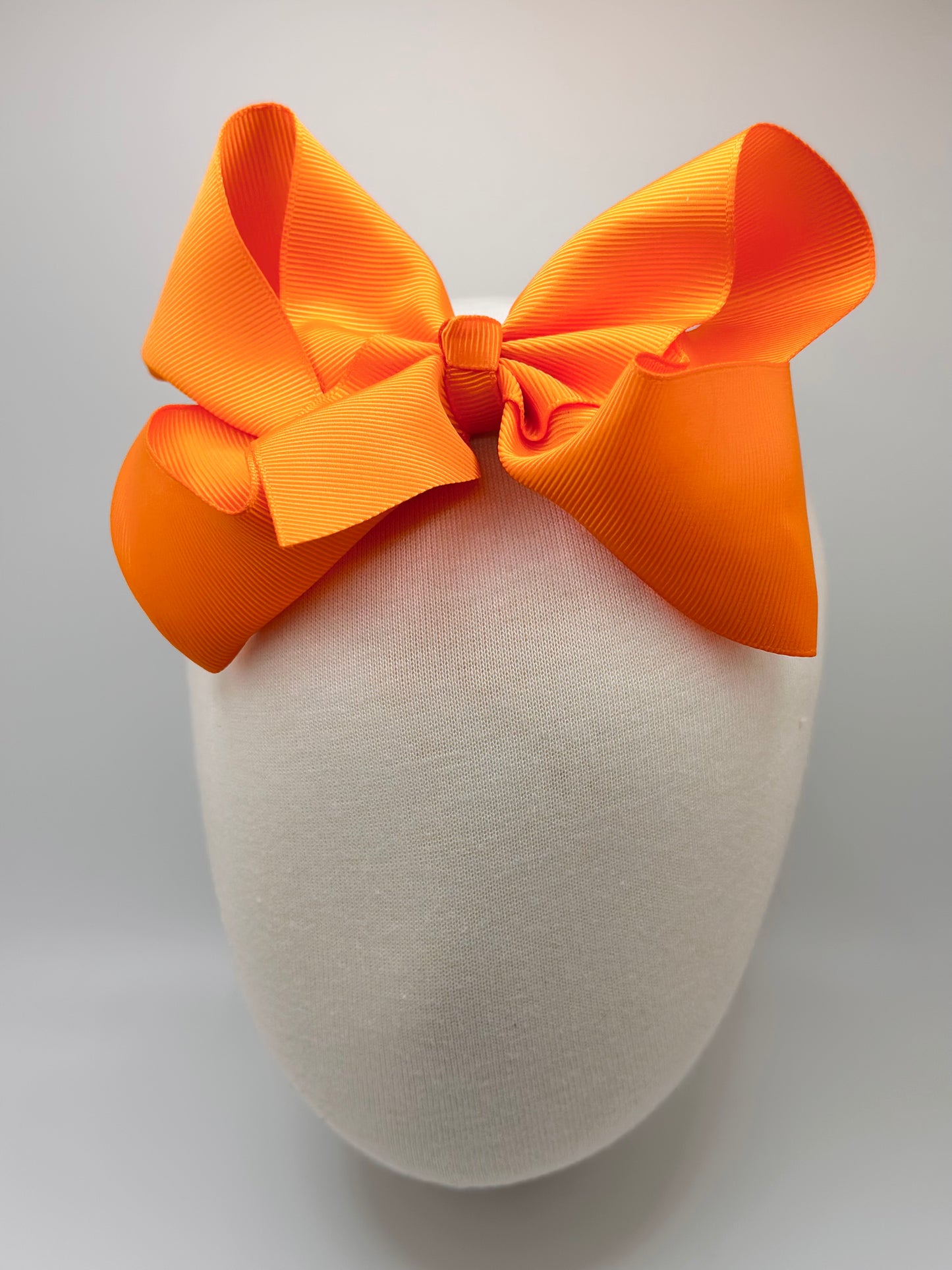 Safety Orange Large Clip Bow